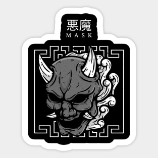 Japanese demon mask Sticker